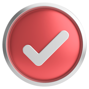 3 boyutlu onay kutusu. İşaretle. 3B illüstrasyon.