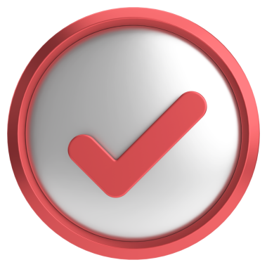 3 boyutlu onay kutusu. İşaretle. 3B illüstrasyon.