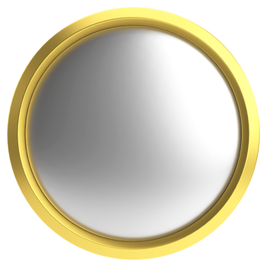 Üç boyutlu daire düğmesi. Boş tuş. 3B illüstrasyon.