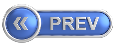 Önceki düğme. Arka düğme. 3B illüstrasyon.