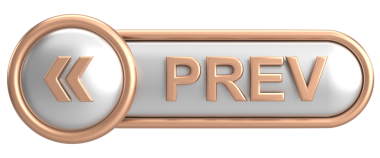 Önceki düğme. Arka düğme. 3B illüstrasyon.