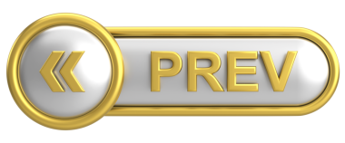 Önceki düğme. Arka düğme. 3B illüstrasyon.