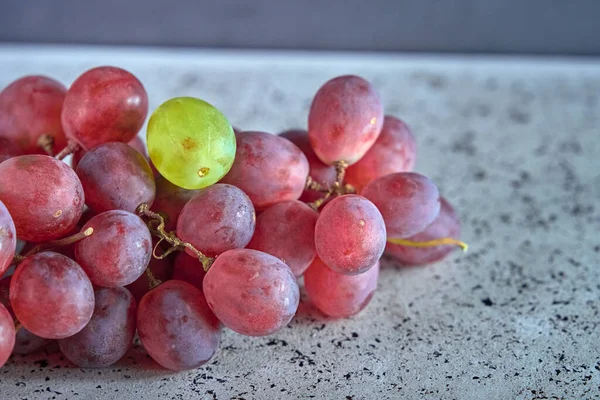 Koyu arkaplan ile kırmızı üzüm demetleri.