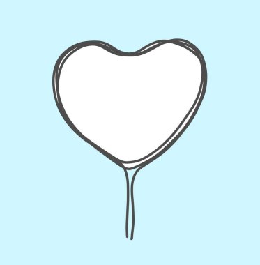 Kablo hattı şeklinde bir kalp. Logo simgesi.