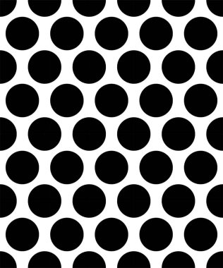 Klasik tek renkli minimalist, noktalı ve daireli kusursuz desen. Vektör illüstrasyonu.