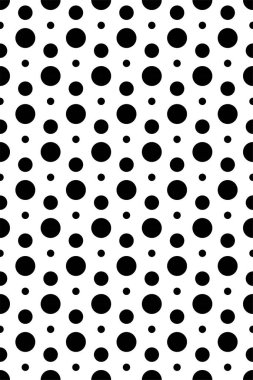 Klasik tek renkli minimalist, noktalı ve daireli kusursuz desen. Vektör illüstrasyonu.