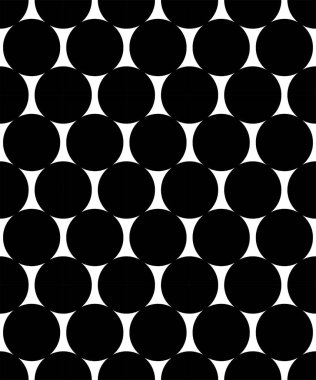 Klasik tek renkli minimalist, noktalı ve daireli kusursuz desen. Vektör illüstrasyonu.
