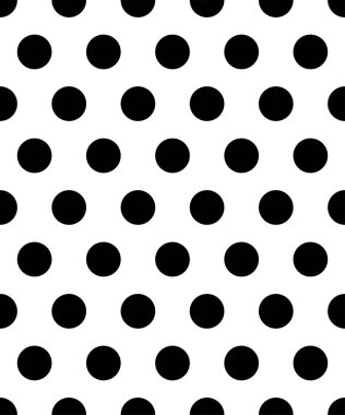 Klasik tek renkli minimalist, noktalı ve daireli kusursuz desen. Vektör illüstrasyonu.