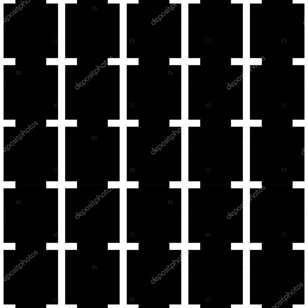 Classic monochrome minimalistic seamless vertical stripe pattern. Vector illustration. White lines on a black background.