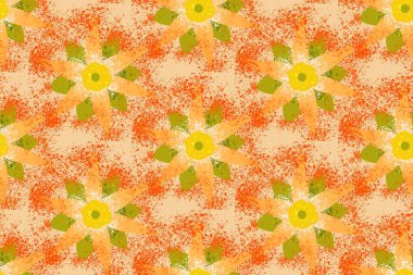 Kusursuz desen. Kırmızılı sonbahar portakalı çiçeği.