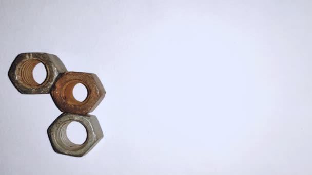 Old Screw Part Stop Motion Showing Connection Each Other — Αρχείο Βίντεο