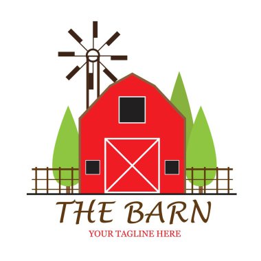 Ahır grafik tasarım vektörü. Ahır logosu.