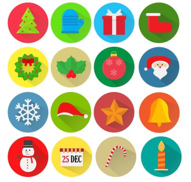 Noel direği simgesi şablonu tasarımı. Vektör tasarımı.