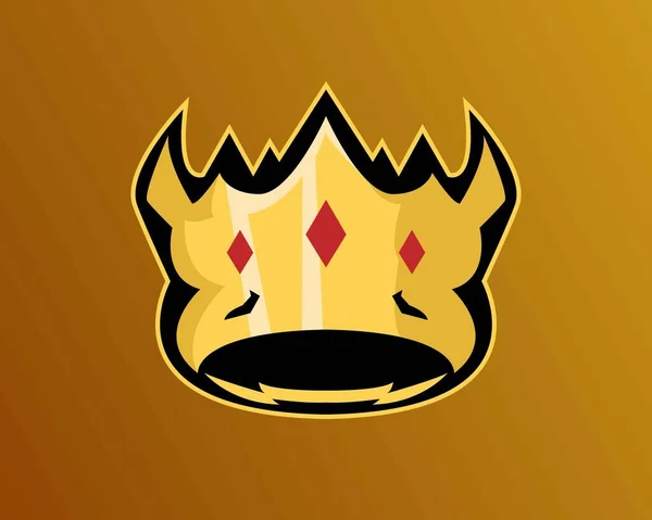 Иллюстрационный Векторный Дизайн Шаблона Логотипа Crown Esport Вашего Бизнеса Компании — стоковый вектор