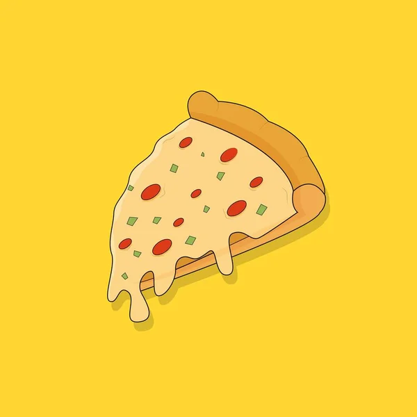 Illustrazione Progettazione Vettoriale Del Modello Logo Della Pizza — Vettoriale Stock