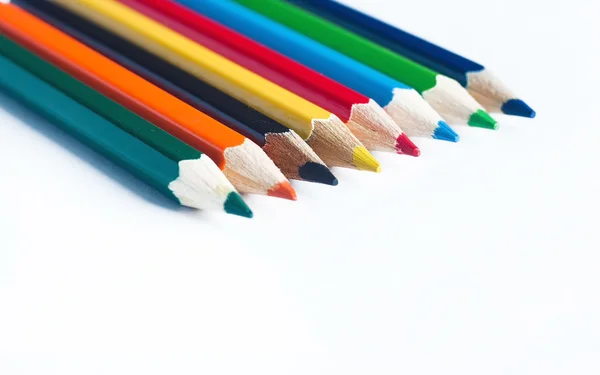 Blok renkli kalemler — Stok fotoğraf