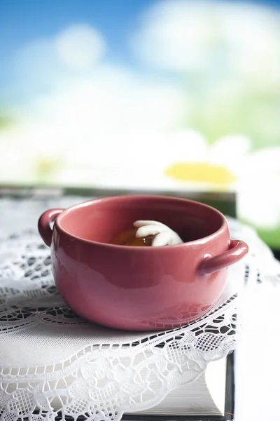 Cup of stuffed sticky rice balls — Stock Photo, Image