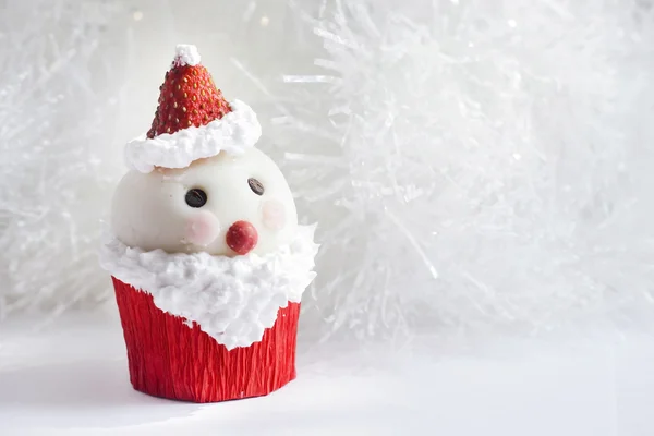 Papai Noel cupcake — Fotografia de Stock