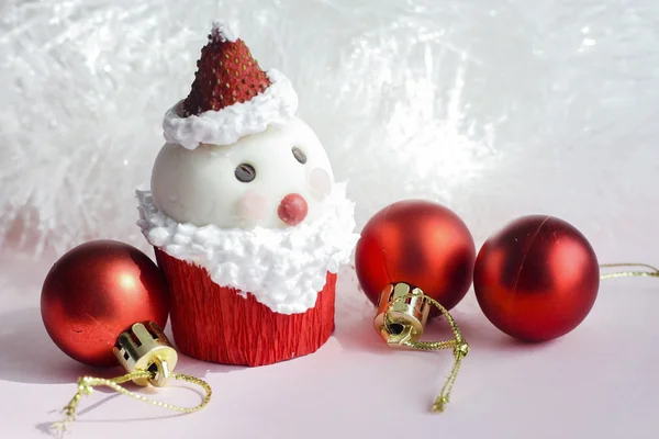 Papai Noel cupcake — Fotografia de Stock