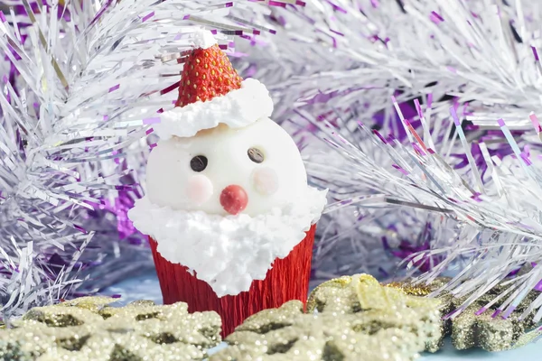 Papai Noel cupcake — Fotografia de Stock