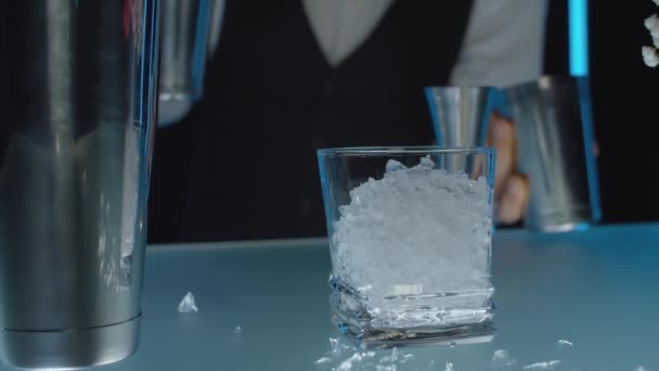 Gör whisky smash cocktail — Stockvideo