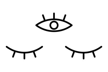 Basit bir üçüncü göz vektör çizimi