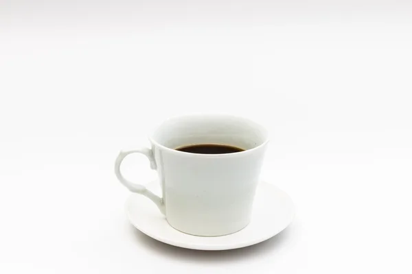 Black coffee in white coffee mug — Stock Photo, Image