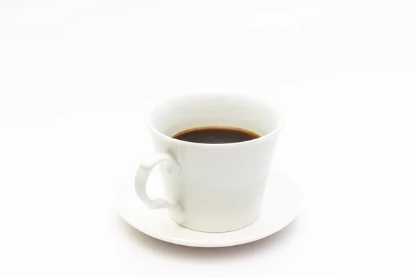 Black coffee in white coffee mug — Stock Photo, Image