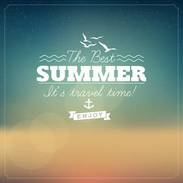 Summer typography — Stock Vector