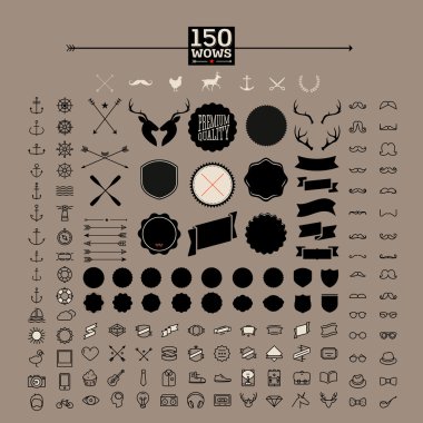 150 hipster simgeleri