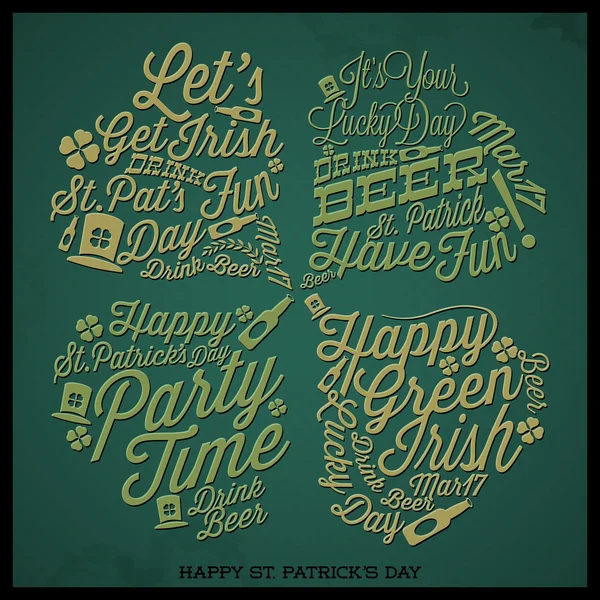 Happy St. Patrick's Day card. — Stock Vector
