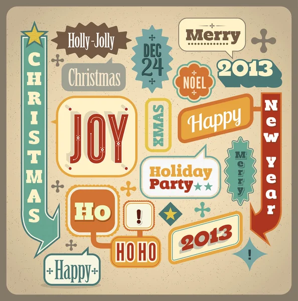 Most common used Christmas acronyms and abbreviations — Stock Vector