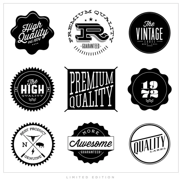 Labels with retro vintage styled design — Stock Vector