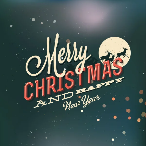 Tarjeta de Navidad Vintage — Vector de stock