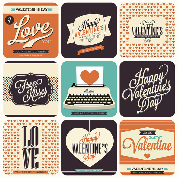 Vintage style Valentine 's Day Cards
