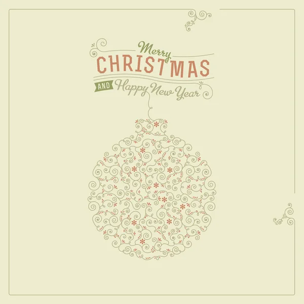 Vintage Christmas Card — Stock Vector