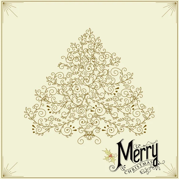 Vintage Christmas Card — Stock Vector