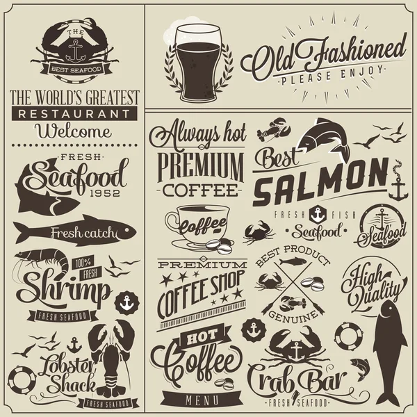 Vintage style restaurant menu designs — Stock Vector