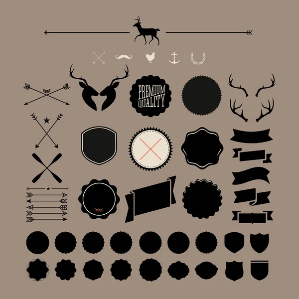 Etiquetas hipster vintage — Vector de stock