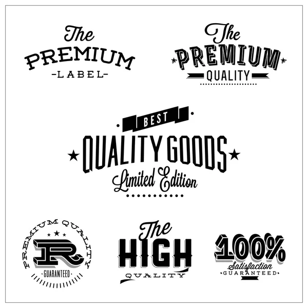 Label collection with black grungy design — Stock Vector