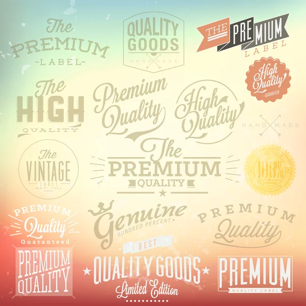 Set de timbres détaillés de qualité Premium — Image vectorielle