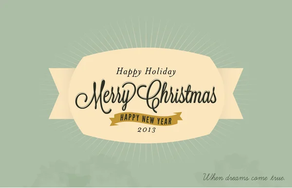 Vintage styled label for Christmas — Stock Vector