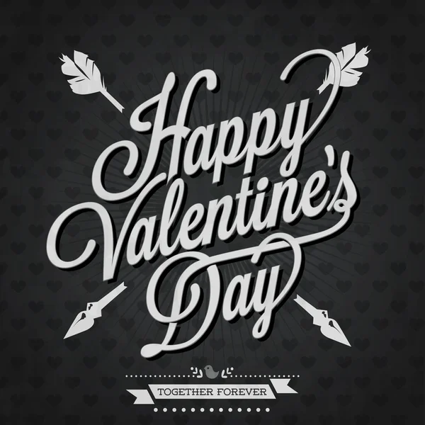Happy valentine's day hand belettering — Stockvector