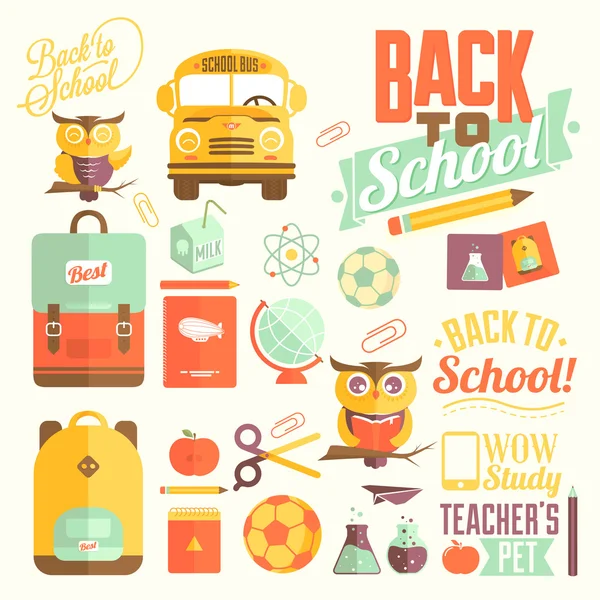 Back to school infographic — Stock Vector