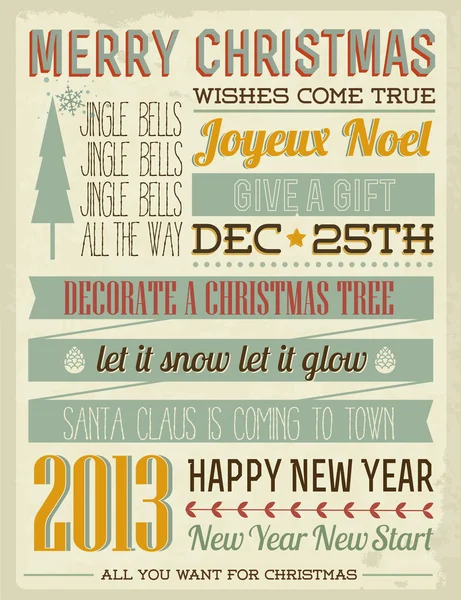 Colorful Vintage Christmas Background
