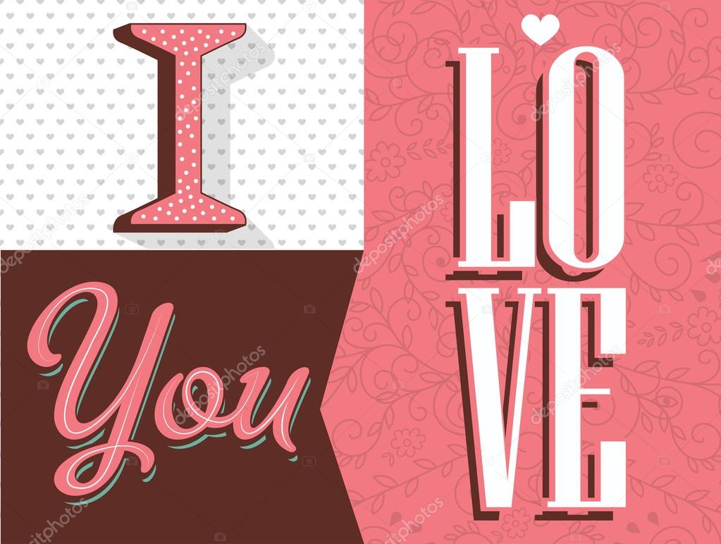 Valentine's Day Typographical Background
