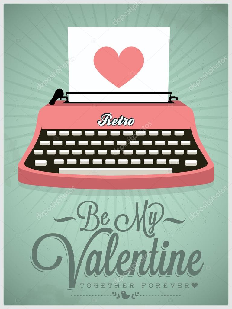 Be My Valentine Typographical Background