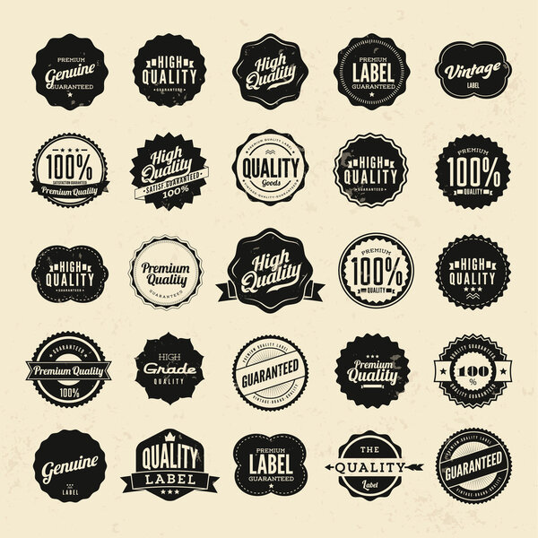 Premium quality labels, emblems