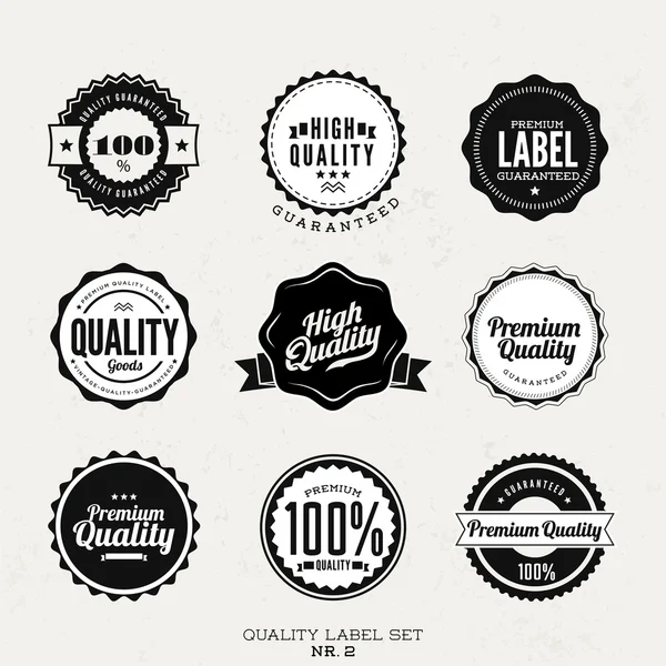 Label de qualité premium, emblèmes — Image vectorielle