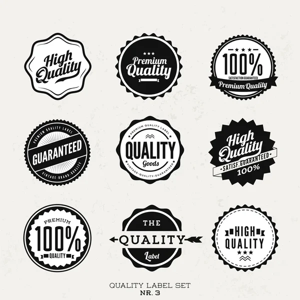 Etiquetas de calidad premium, emblemas — Vector de stock